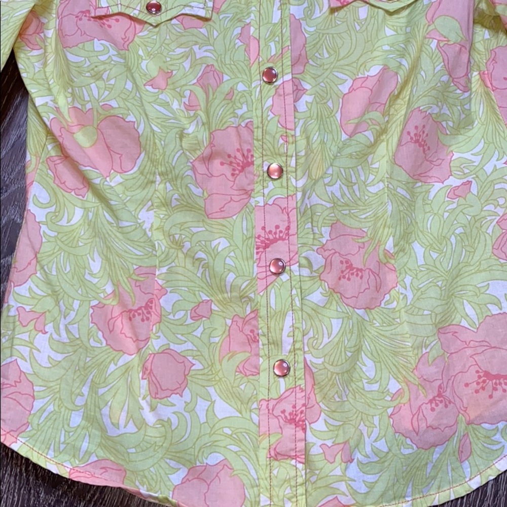 Odille Yellow and Pink Floral Button-Down Shirt - Picture 2 of 5